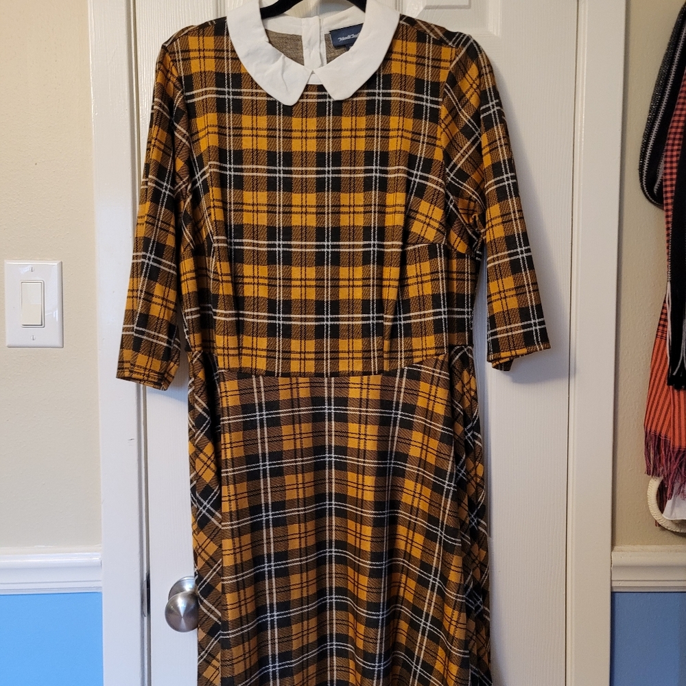 Modcloth dress, plaid retro